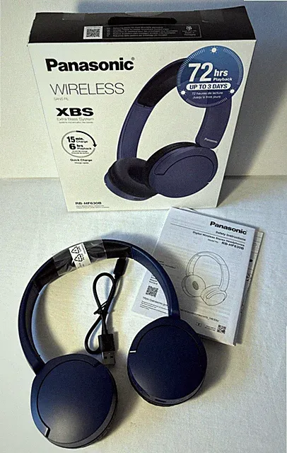 Panasonic WIRELESS Headphones RB-HF630B / dunkelblau / Neu