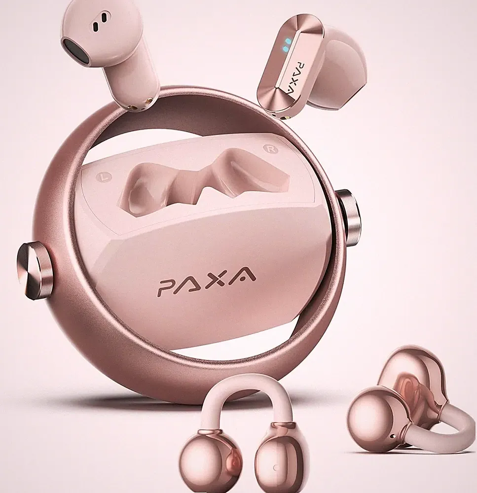PAXA 2-in-1 Open-Ear Bluetooth Kopfhörer, Clip Open-Ear Wireless Sport Kopfhörer