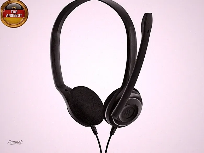 PC 8 USB On-Ear-Stereo Wired Headset mit Mikrofon, Kopfhörer mit Kabel