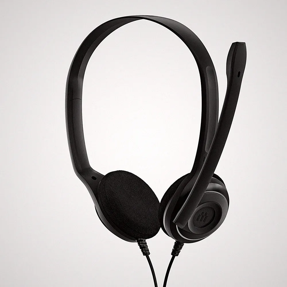 PC 8 USB On Ear Stereo Wired Headset mit Mikrofon Kopfhörer mit Kabel Inline
