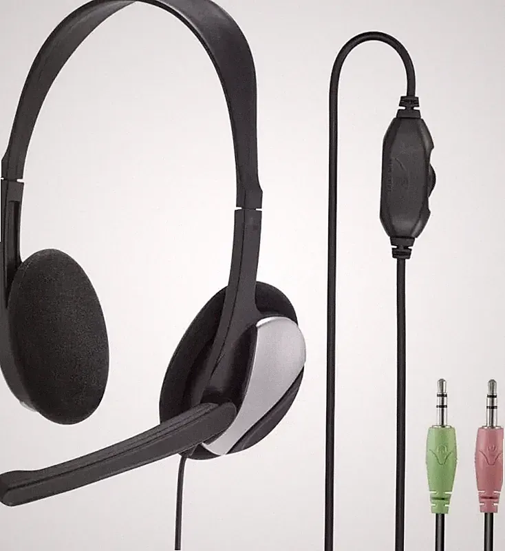 PC Office Headset On Ear Kopfhörer und Mikrofon für Call Center Büro uü. HS-P100