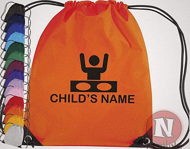 Personalisiert Dj Tasche SPORTS Set Kopfhörer Kordelzug Pe Schule Add Name