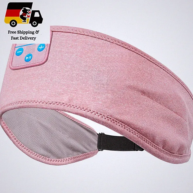 Perytong Schlafkopfhörer Bluetooth 5.2 – Over-Ear Kopfband in Hellrosa