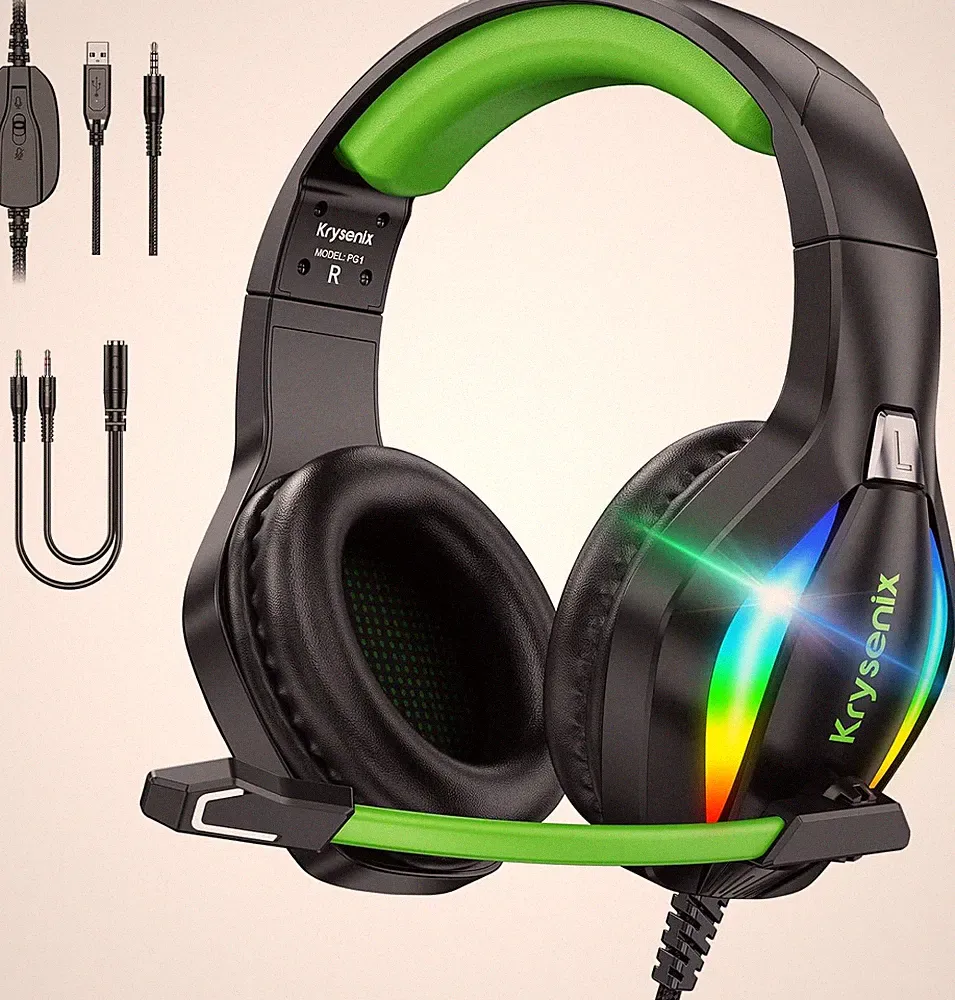 PG1 RGB Gaming Headset Für PS4, PS5, PC, Xbox,Switch, PS5 Gaming Kopfhörer Mit L