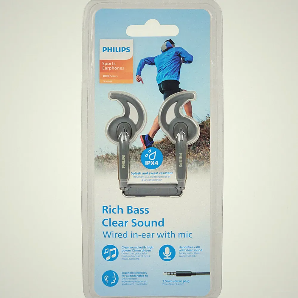 Philips 1000 Sport In-Ear Kopfhörer – IPX4, Mikrofon, 3.5mm