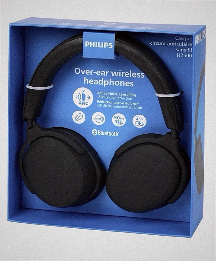 Philips H2500 Over-Ear Bluetooth Kopfhörer, ANC, Schwarz, kabellos