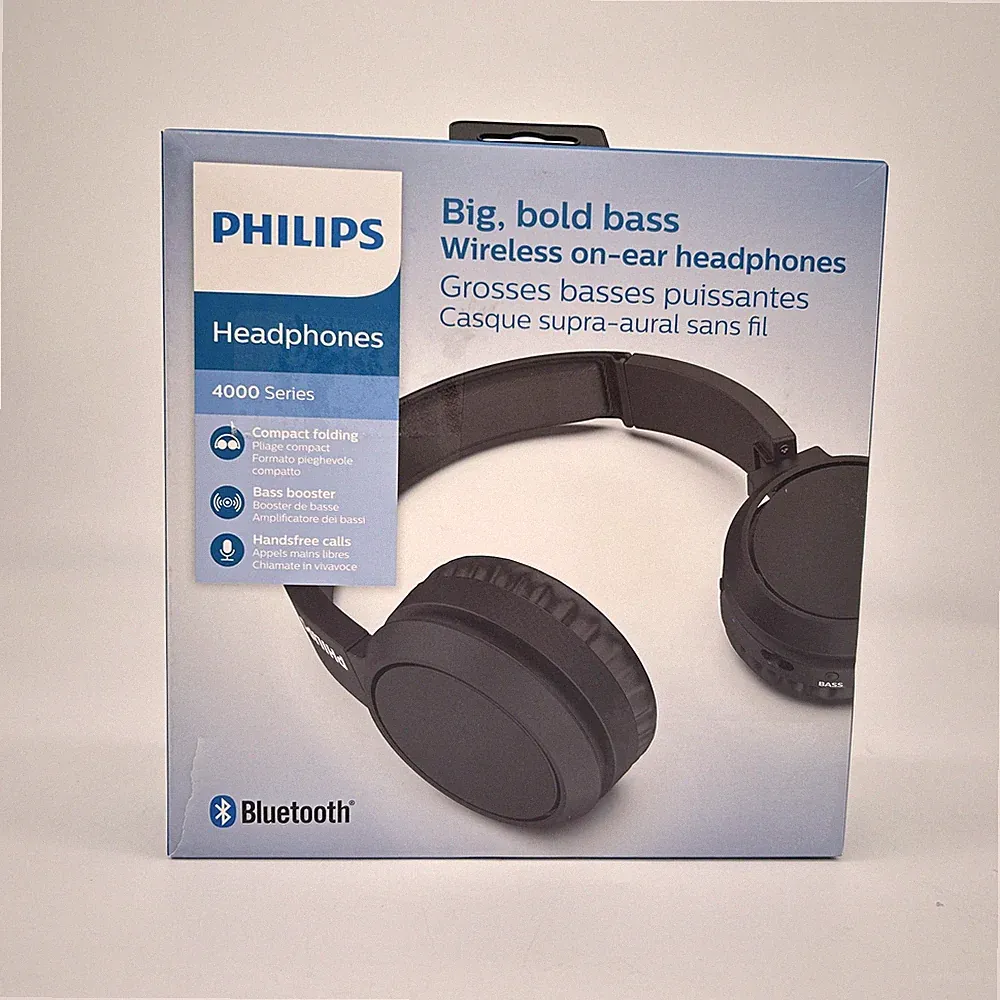 Philips H4205BK/00 Bluetooth-Kopfhörer mit Bass-Boost-Taste, Bluetooth, 29 Stund