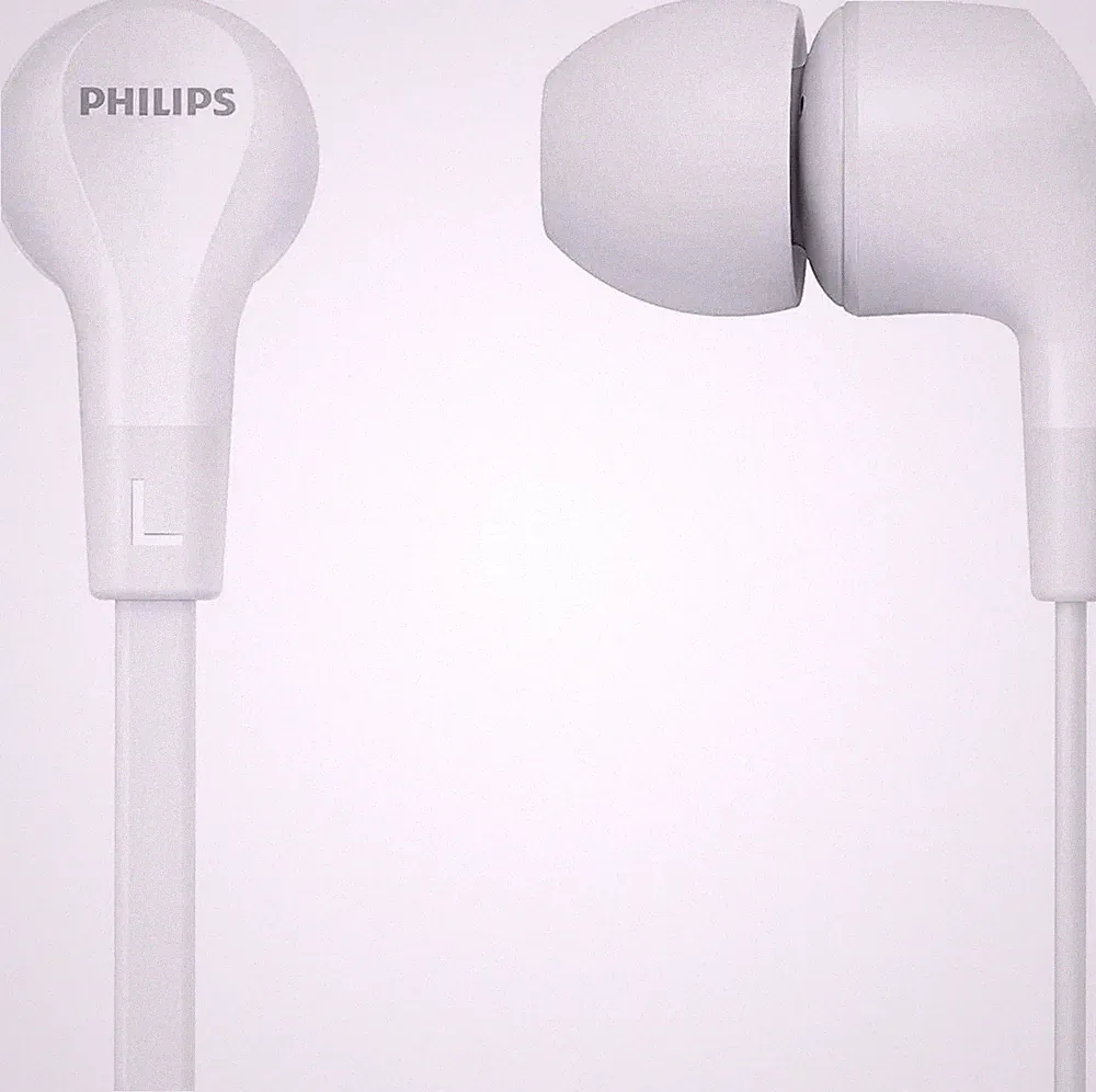 PHILIPS In-Ear Kopfhörer mit Inline Fernbedienung Leistungsstarker Bass - Weiß