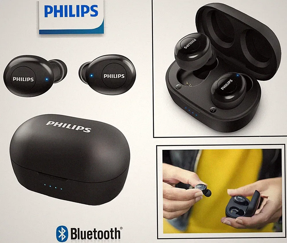 PHILIPS In Ear true wireless Kopfhörer TAT2205BK/00 Kopfhörer Schweißresisten