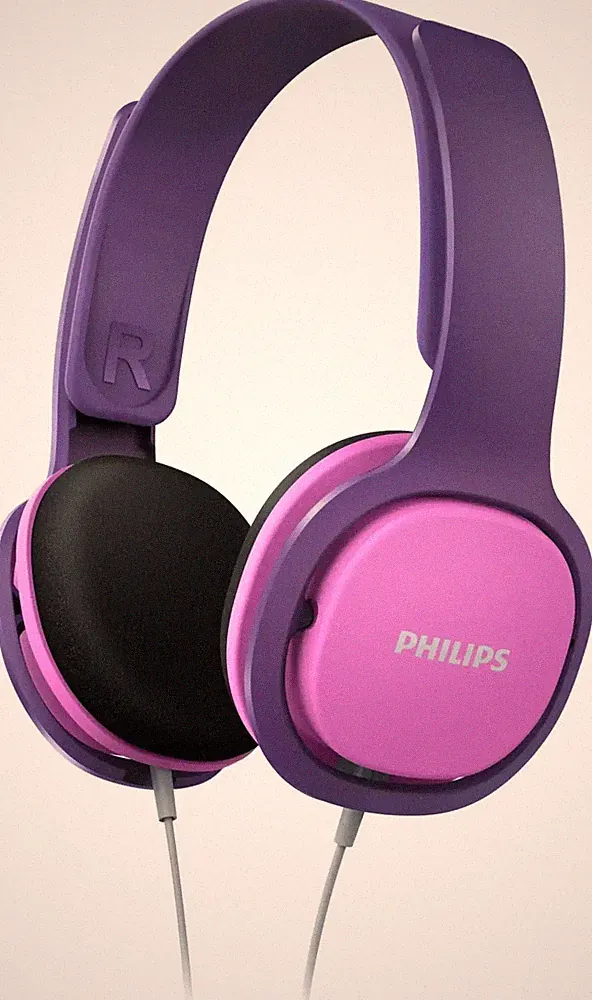 Philips Kopfhörer Kinder Kopfhörer Headset On Ear Musik Pink 3,5 mm Klinke
