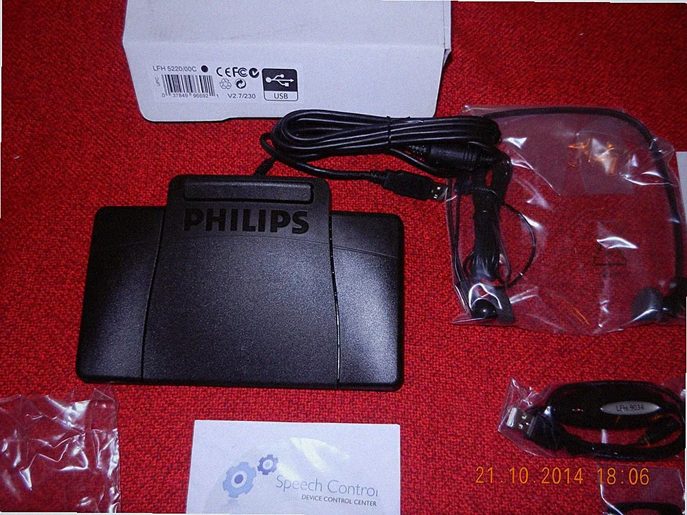 PHILIPS LFH 2310/00 FootControl+CD Treib, 234/334 Kopfhörer+USB LFH 9034,OVP&NEU