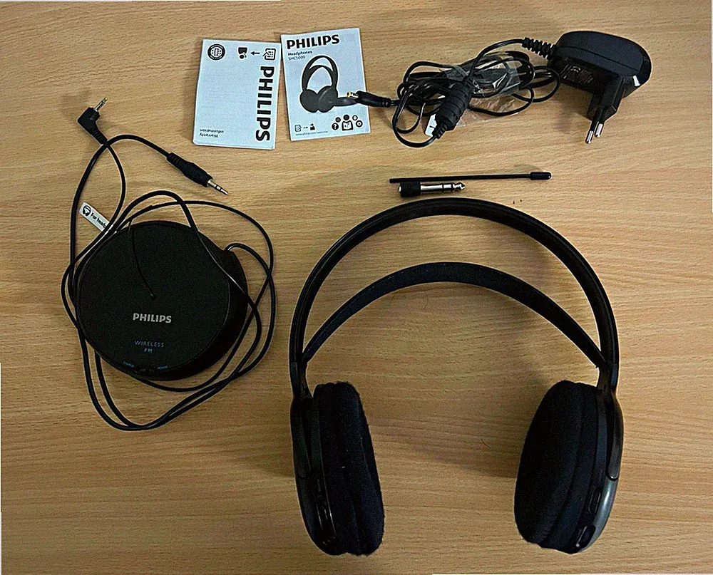 Philips SHC5000BK/10 kabellose UKW TV On-Ear Kopfhörer Stereo Schwarz