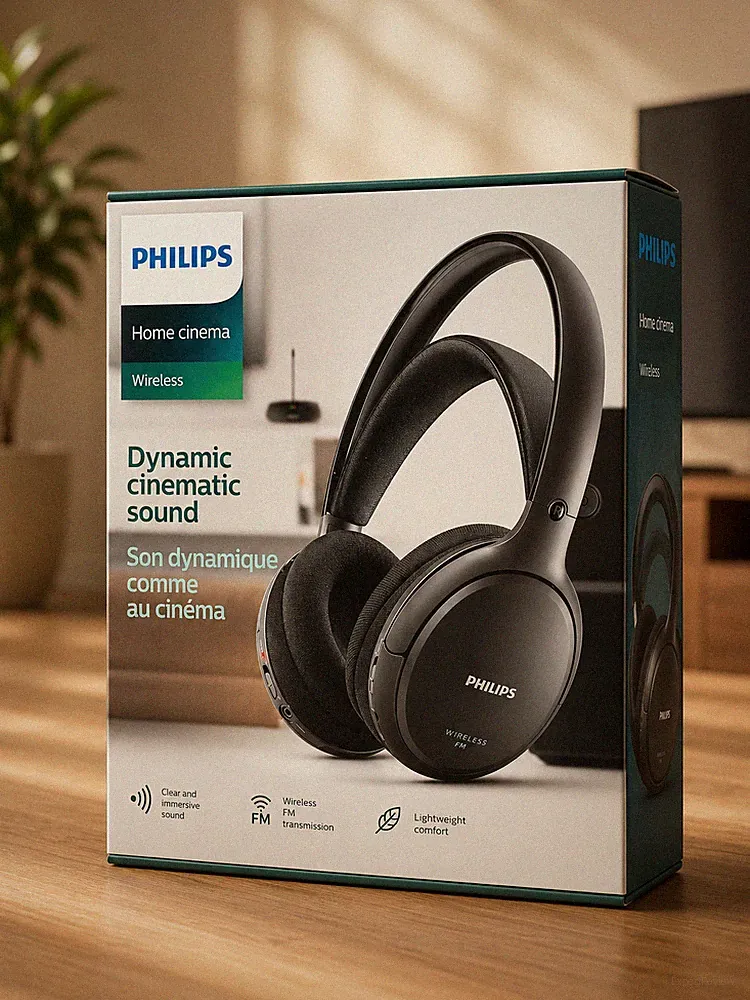 Philips SHC5200 Wireless TV Kopfhörer Funkkopfhörer kabellos Home Cinema A08