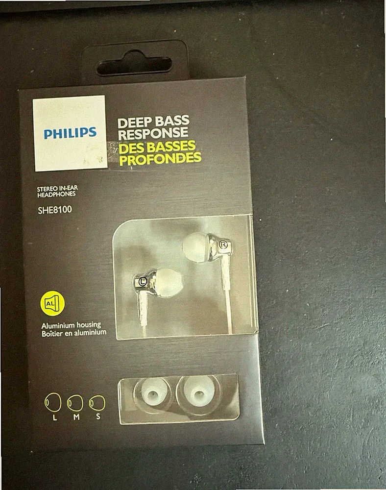 Philips SHE8100 In-Ear-Kopfhörer Deep Bass Response 3,5 mm Silber