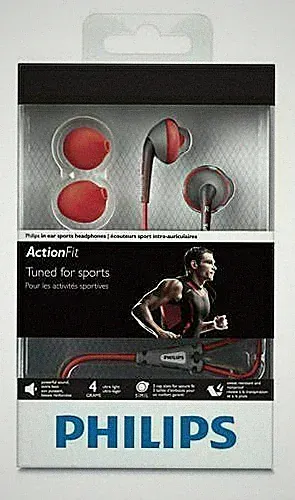 Philips Sport In-Ear Ohrhörer ActionFit Kopfhörer - orange/grau