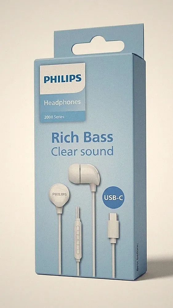 Philips TAE2146 In-Ear Kopfhörer Weiß Headset mit Mikrofon 3.5mm Klinke NEU