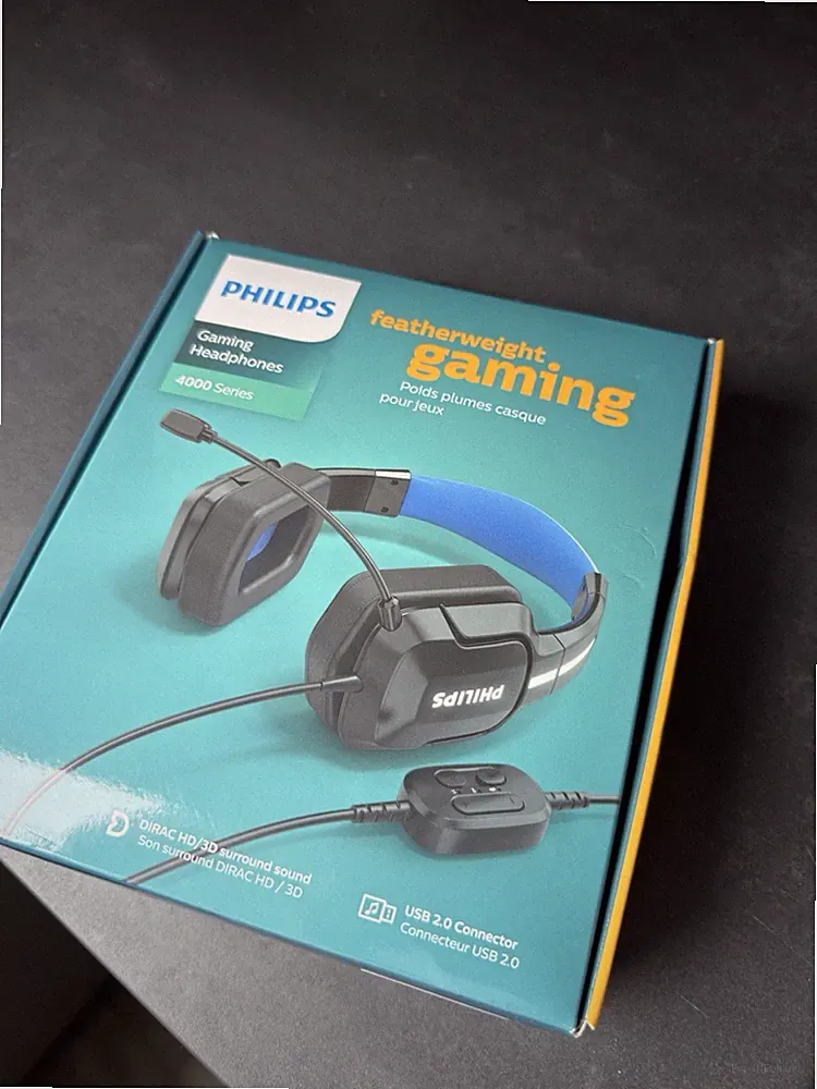 Philips TAGH401BL/00 4000 Series Gaming Headset Kopfhörer schwarz Over-ear