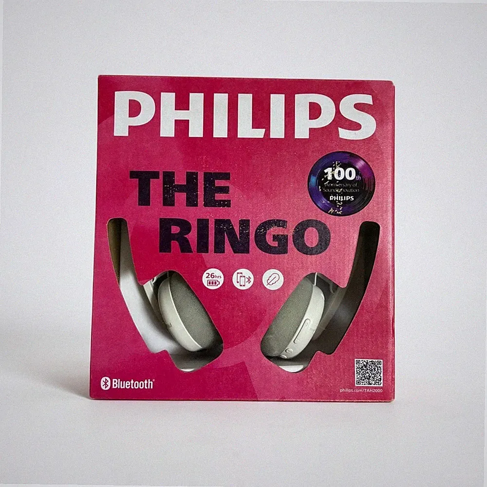 Philips TAH2000 RINGO Kabellose On-Ear-Kopfhörer Weiß Retro-Design 100.Modell