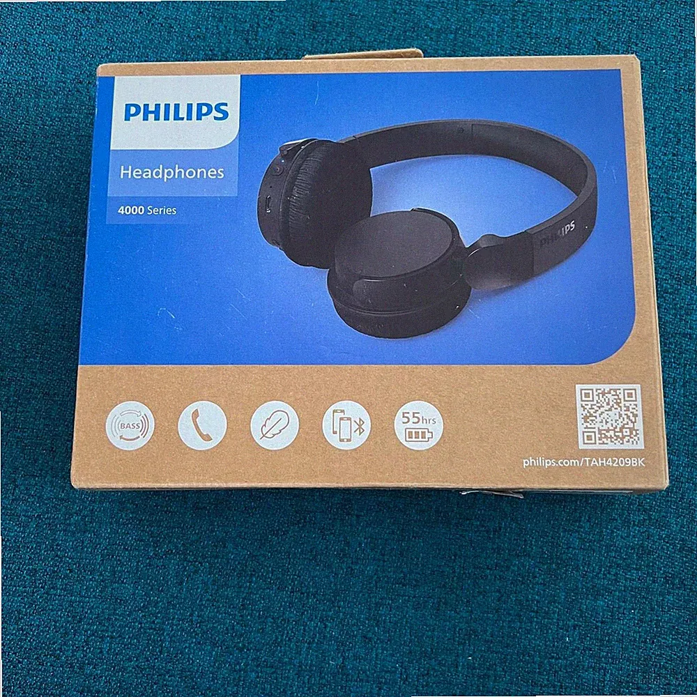 Philips TAH4209BK/00 Bluetooth On-Ear Kopfhörer Schwarz 55 Std. OVP