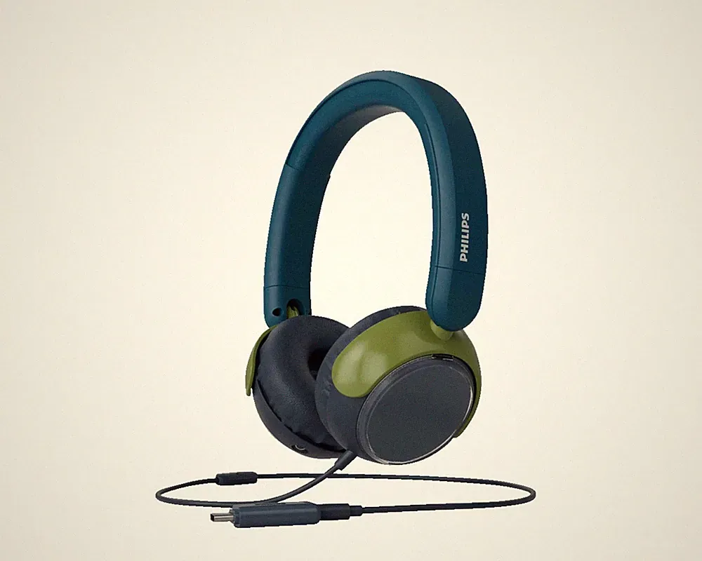 PHILIPS TAK2000CT/00, Over-ear Kopfhörer Kristallisches Blaugrün