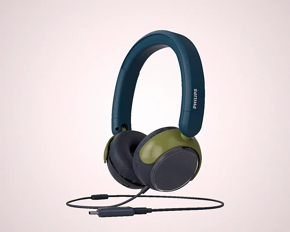 PHILIPS TAK2000CT/00, Over-ear Kopfhörer Kristallisches Blaugrün