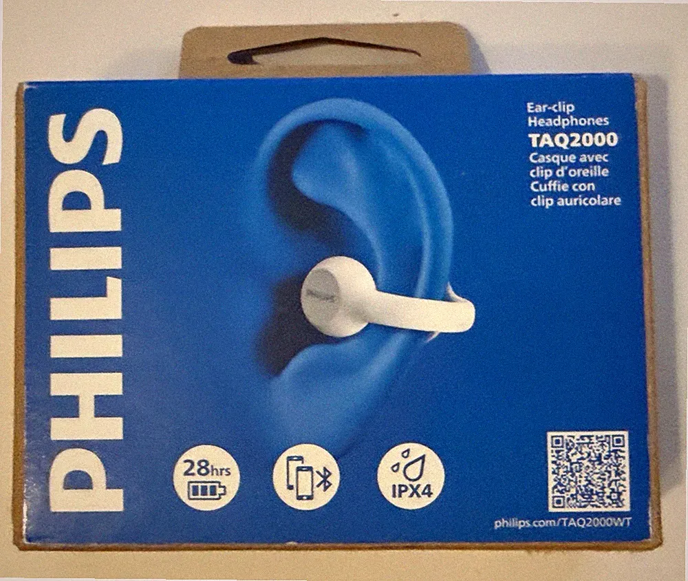 Philips TAQ2000WT Open Ear Bluetooth Kopfhörer Ear Clip Weiß B-Ware