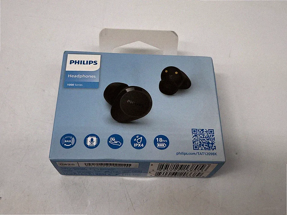 Philips TAT1209/BK Kopfhörer - True Wireless -spritzwassergeschützt OVP #TK1862A