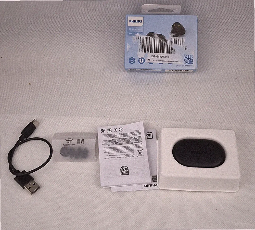 Philips TAT1209BK/00 True Wireless Bluetooth In-Ear Kopfhörer Schwarz