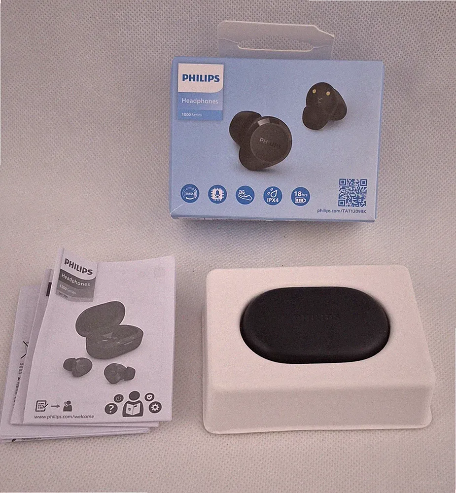Philips TAT1209BK/00 True Wireless Bluetooth In-Ear Kopfhörer Schwarz