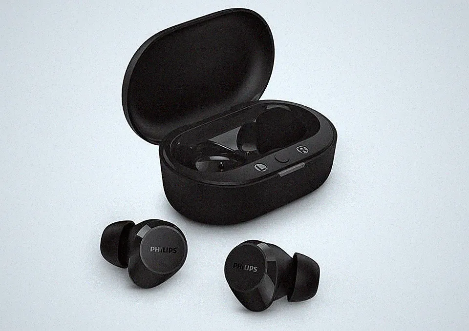 Philips TAT1209BK In-Ear TWS Bluetooth Ohrhörer 18h Bass Touch IPX4 Schwarz