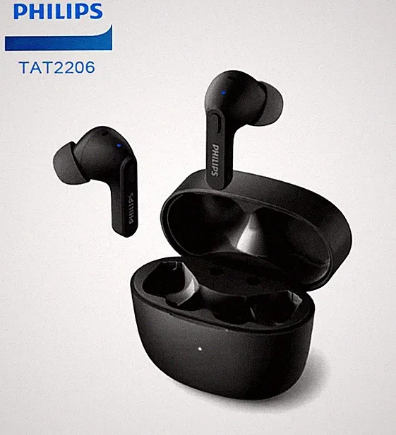 Philips TAT2206BK True Wireless Kopfhörer - Bluetooth Ohrhörer Schwarz - NEU/OVP