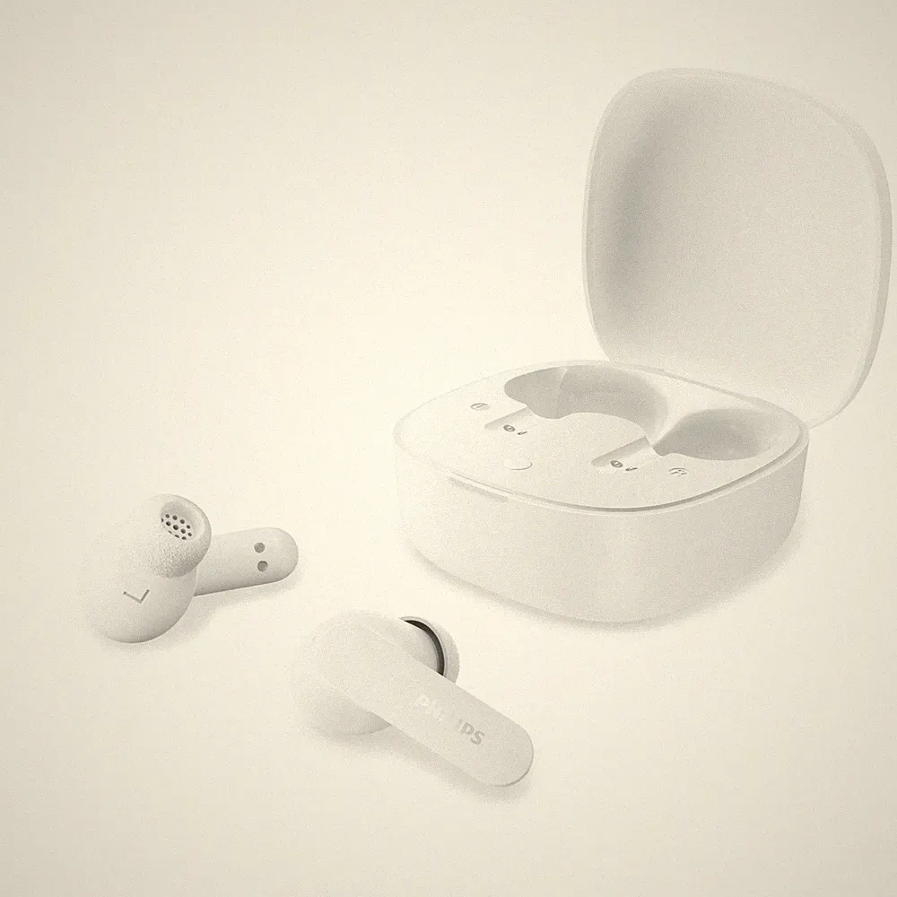 PHILIPS True Wireless-Ohrhörer TAT2100WT Bluetooth In-Ear Spritzwasserschutz