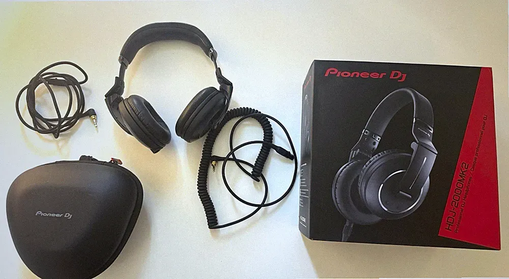 Pioneer DJ HDJ-2000MK2 Schwarz DJ Kopfhörer faltbar, Case, Spiralkabel