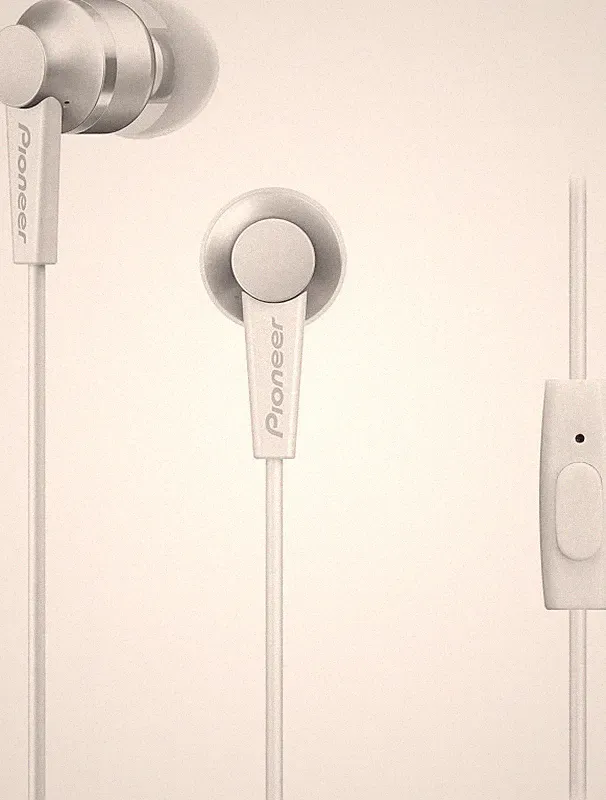 Pioneer SE-C3T-W In-Ear Kopfhörer Aluminium Design Weiß 16 Ohm 8-22kHz