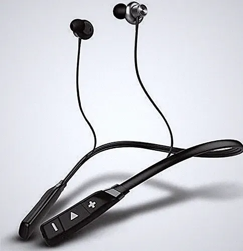 Pixfab Bluetooth Wireless Nackenbügel In-Ear Kopfhörer N2 Schwarz Mikrofon