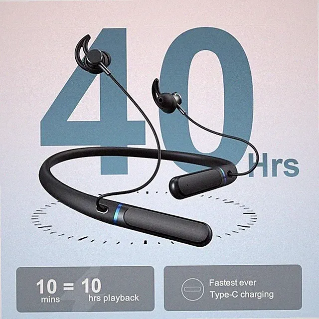 Pixfab N22 Nackenbügel Bluetooth 5.3 In Ear Kopfhörer Schwarz Blau