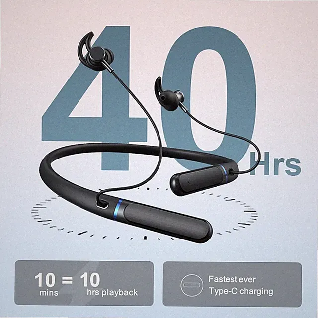 Pixfab N22 Nackenbügel Bluetooth 5.3 In-Ear Kopfhörer Schwarz Blau Für iPhone