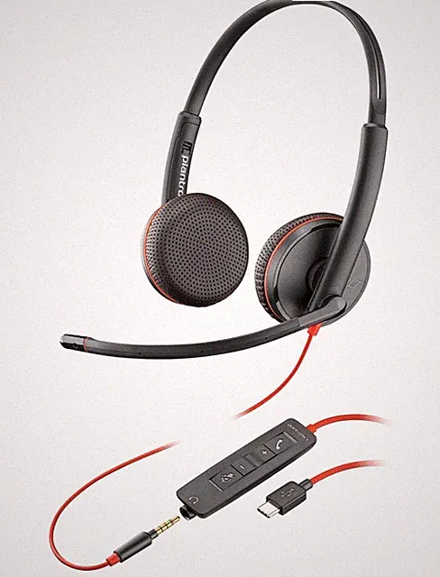 Plantronics Blackwire 3225, USB-A und 3.5mm Klinkenanschluss, Stereo On-Ear Head