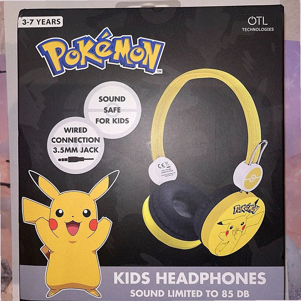 Pokémon Kinder Kopfhörer Pikachu 3.5mm Headphones Neu OVP