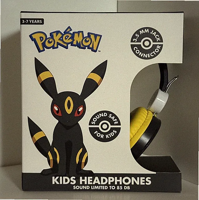Pokémon Kinder Kopfhörer schwarz Neu OVP