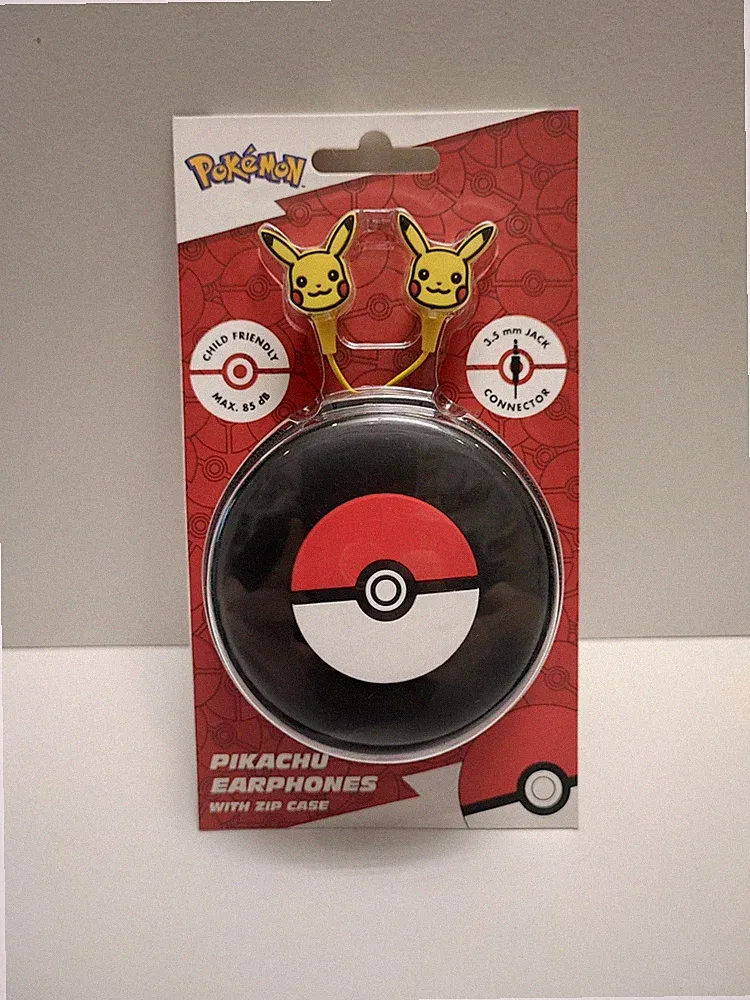 Pokemon Kinder In-Ear Kopfhörer + Tasche | 85 dB | Kabelgebunden | NEU & OVP