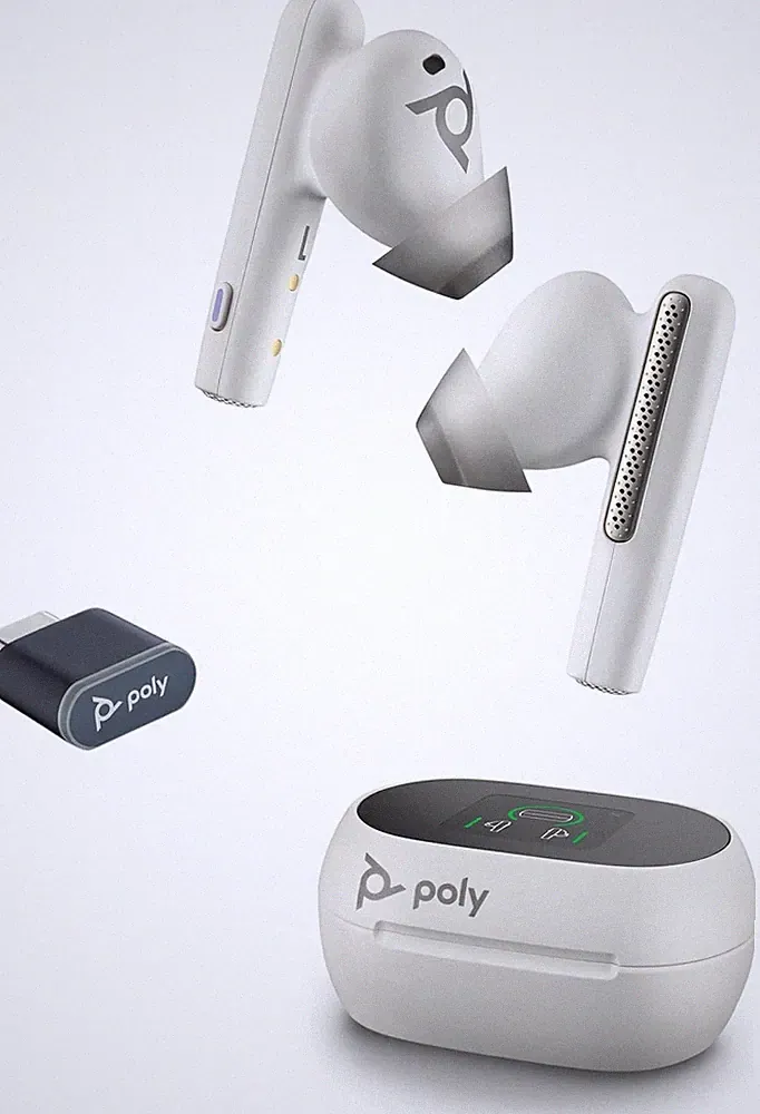 Poly Voyager Free 60+ UC USB-C In-Ear Ohrhörer Set - Weiß (216065-02)