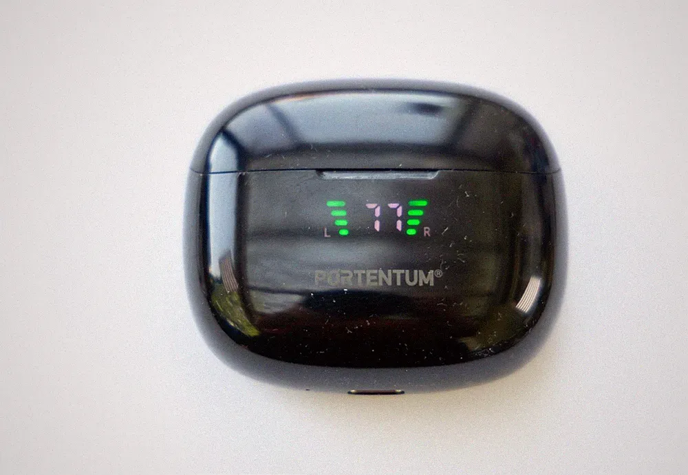 PORTENTUM Bluetooth 6.0 Kopfhörer kabellos Hybrid ANC ENC 60h Touch IPX6 LED