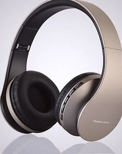 PowerLocus Bluetooth Kopfhörer Over Ear, Kabellose Kopfhörer, HiFi Stereo, F