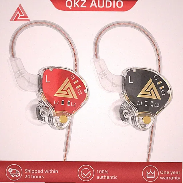 Premium Headset Kopfhörer QKZ-AKX Pro HiFi In-Ear-Headset Ohrhörer + Hardcase