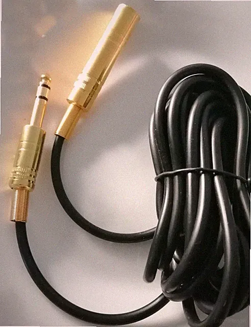 Premium Klinke Klinken Verlängerung kurz Kopfhörer 6,3mm Kabel Metall Stecker m