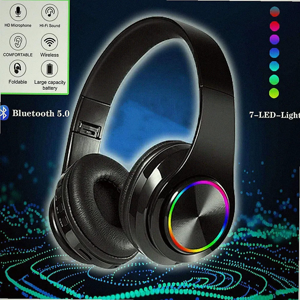 Premium Kopfhörer Stereo Faltbares Kopfhörer Bluetooth On Over Ear Wireless DHL