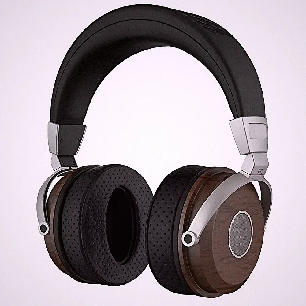 Premium Walnuss Holz Kopfhörer High End Headphone 50mm Treiber Super Klang B7-2