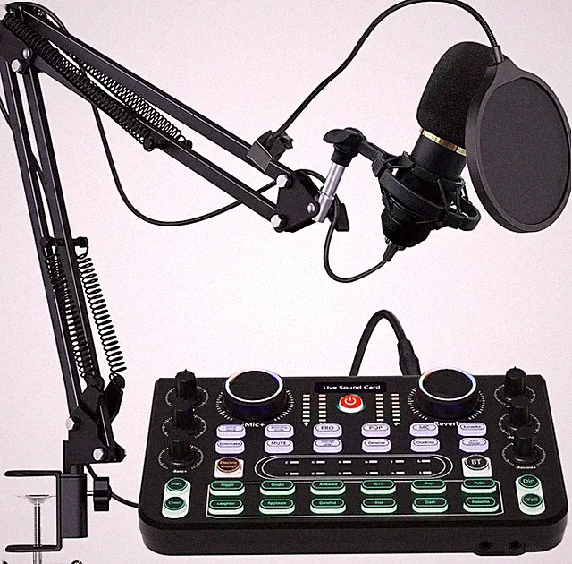 Profi Mixer Kit mit Live Soundkarte, DJ Controller & BM800 Mikrofon