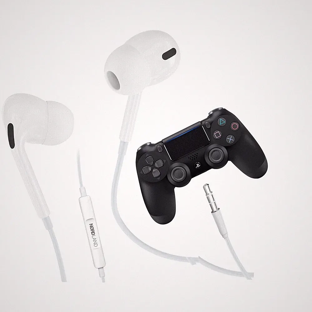 PS4 Headset mit Mikrofon – In-Ear Gaming Kopfhörer 3.5mm Aux Für PlayStation 4